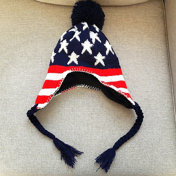 Accessories - American flag winter snow hat